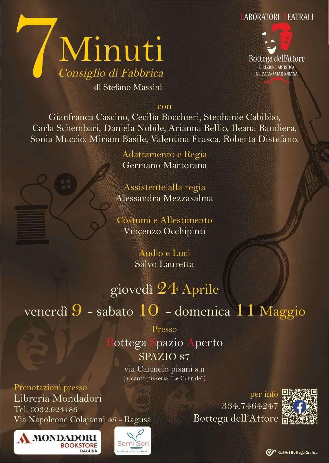 Locandina di 7 Minuti, consiglio di fabbrica, di Stefano Massini